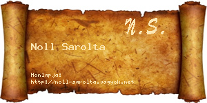 Noll Sarolta névjegykártya